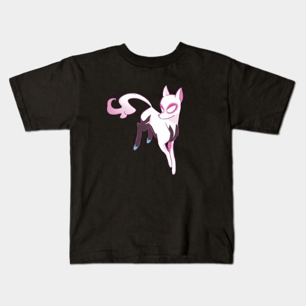 Gwen Fox Kids T-Shirt by shadowllamacorn